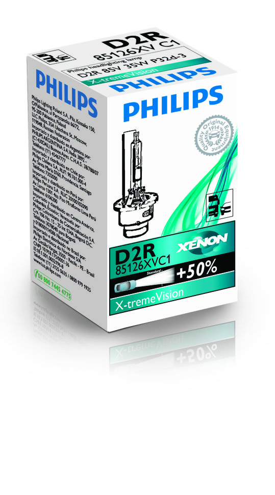 Штатная ксеноновая лампа Philips Xenon XtremeVision D2R (85126XVC1)