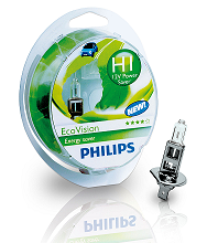 Галогенные автолампы Philips H1 Eco Vision (Twin Blister)