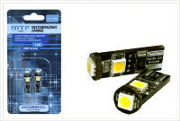 Автомобильные светодиоды MTF Light W5W T10(W2.1x9,5d) LED-C со встроенной обманкой