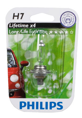 Галогенные автолампы Philips H7 LongLife EcoVision  