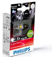 Автомобильные внутрисалонные светодиоды Philips  X-tremeVision LED 4000K 249434000KX1 24V