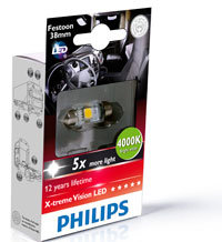 Автомобильные внутрисалонные светодиоды Philips  X-tremeVision LED 4000K 249434000KX1 24V