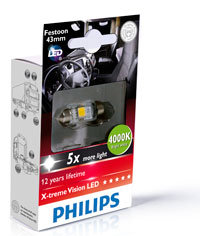 Автомобильные внутрисалонные светодиоды Philips  X-tremeVision LED 4000K 249454000KX1 24V