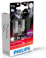 Автомобильные светодиоды PhilipsX-tremeVision LED 6000K W5W T10(W2.1x9,5d) 24931