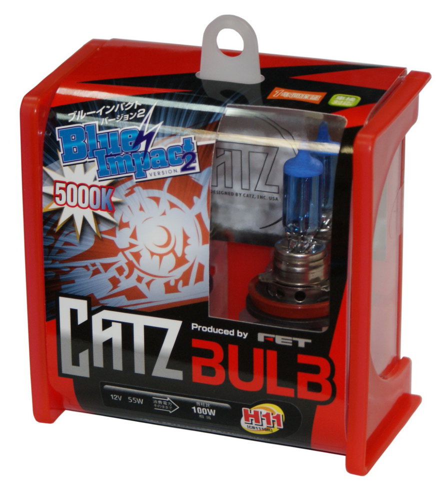Галогенные автолампы CATZ серии BLUE IMPACT 5000K H11 55w CB1110R