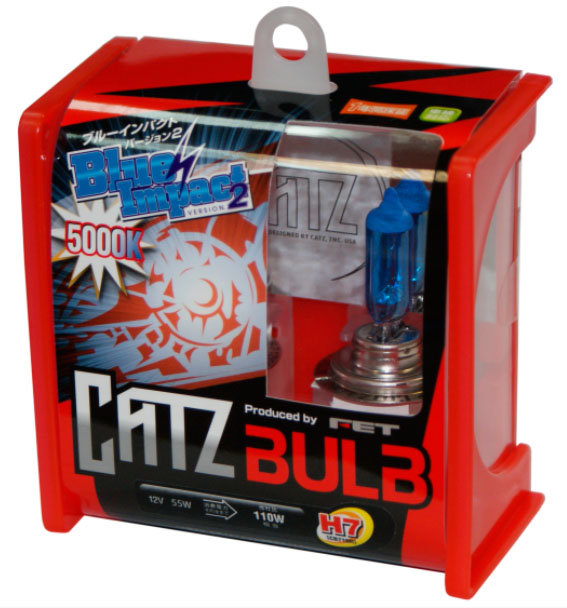 Галогенные автолампы CATZ серии BLUE IMPACT 5000K H7 55w CB710R