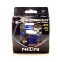Галогенные автолампы Philips H1 Crystal Vision 4300K (Twin Blister)