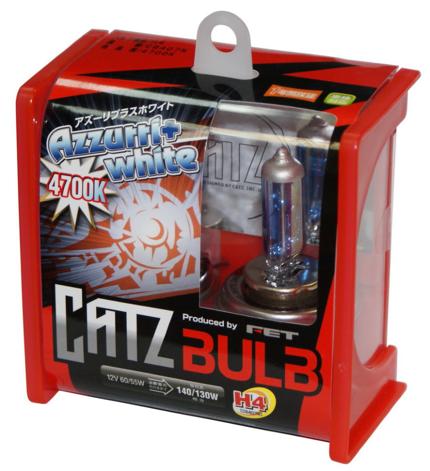 Галогенные автолампы CATZ серии AZZURRI WHITE 4700K H4 60/55w CB407N