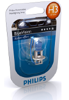 Галогенные автолампы Philips H3 Blue Vision 4000K