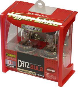 Галогенные автолампы CATZ серии HYPER WHITE 3300K H4 60\55w CB403N