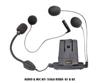 Комплект крепления с наушниками и микрофоном для гарнитуры scalarider Q1, Q3