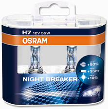 Галогенные автолампы H7 Osram Night Breaker (Twin Box)
