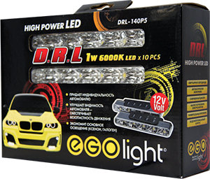 Светодиодные фары дневного света, дневные ходовые огни EGOLight DRL-140P5 (комплект из 5х2 светодиодов)