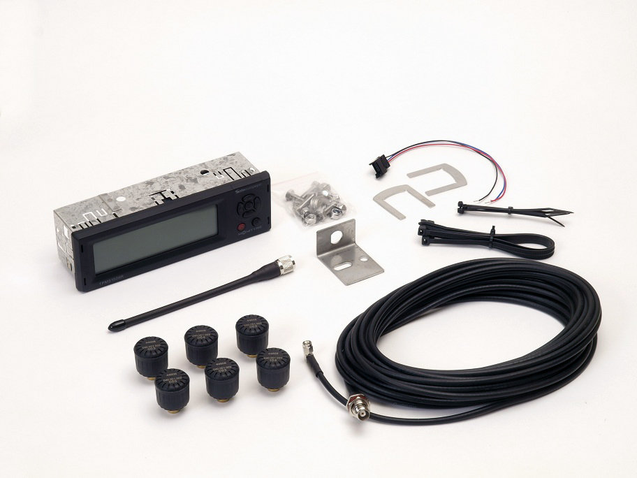 Система контроля давления и температуры в шинах TpMaster TPMS 6-11 1DIN для автофургонов, большегрузных автомобилей, прицепов,(6 датчиков).