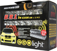 Светодиодные фары дневного света, дневные ходовые огни EGOLight DRL-230P6 (комплект из 6х2 светодиодов)