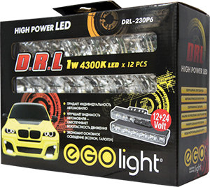 Светодиодные фары дневного света, дневные ходовые огни EGOLight DRL-230P6 (комплект из 6х2 светодиодов)