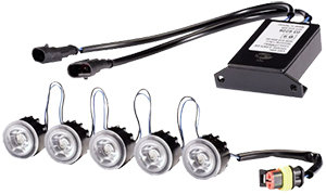 Светодиодные фары дневного света, дневные ходовые огни Hella LEDayFlex 2PT 010 458-801 (комплект из 5х2 светодиодов)