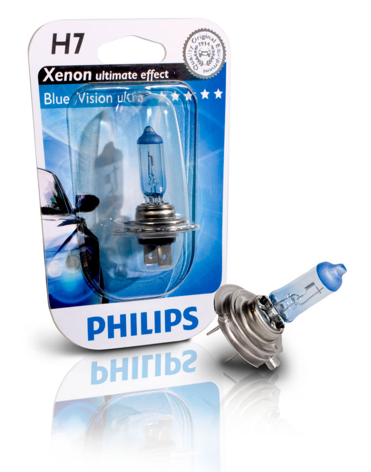Галогенные автолампы Philips H7 Blue Vision Ultra 4000K