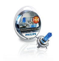 Галогенные автолампы Philips H4 Diamond Vision 5000K (Twin Blister)
