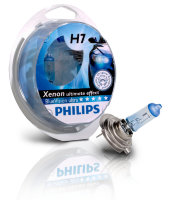 Галогенные автолампы Philips H7 Blue Vision Ultra 4000K (Twin Blister)