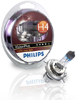 Галогенные автолампы Philips H4 Vision Plus (Twin Blister)