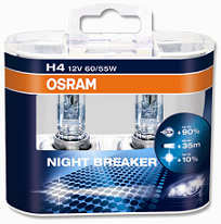Галогенные автолампы H4 Osram Night Breaker (Twin Box)
