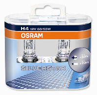Галогенные автолампы H4 Osram SilverStar (Twin Box)