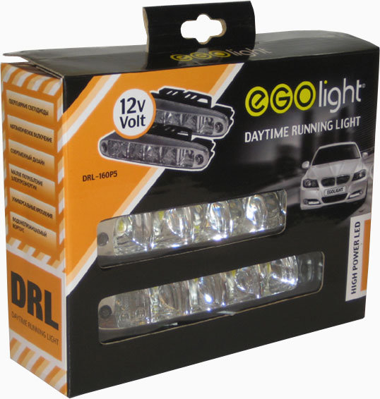 Светодиодные фары дневного света, дневные ходовые огни EGOLight DRL-160P5 (комплект из 5х2 светодиодов)