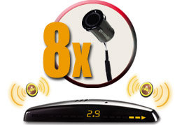 Система контроля слепых зон ParkMaster Plus BS-2651 (внешние 8 датчика, дисплей)