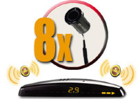 Система контроля слепых зон ParkMaster Plus BS-6251 (внешних 8 датчиков, дисплей)