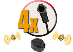 Система контроля слепых зон ParkMaster Plus BS-2264 (внутренние 4 датчика, звук)